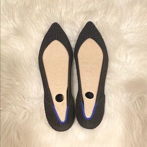 Rothys Black Honeycomb Pointed Flats